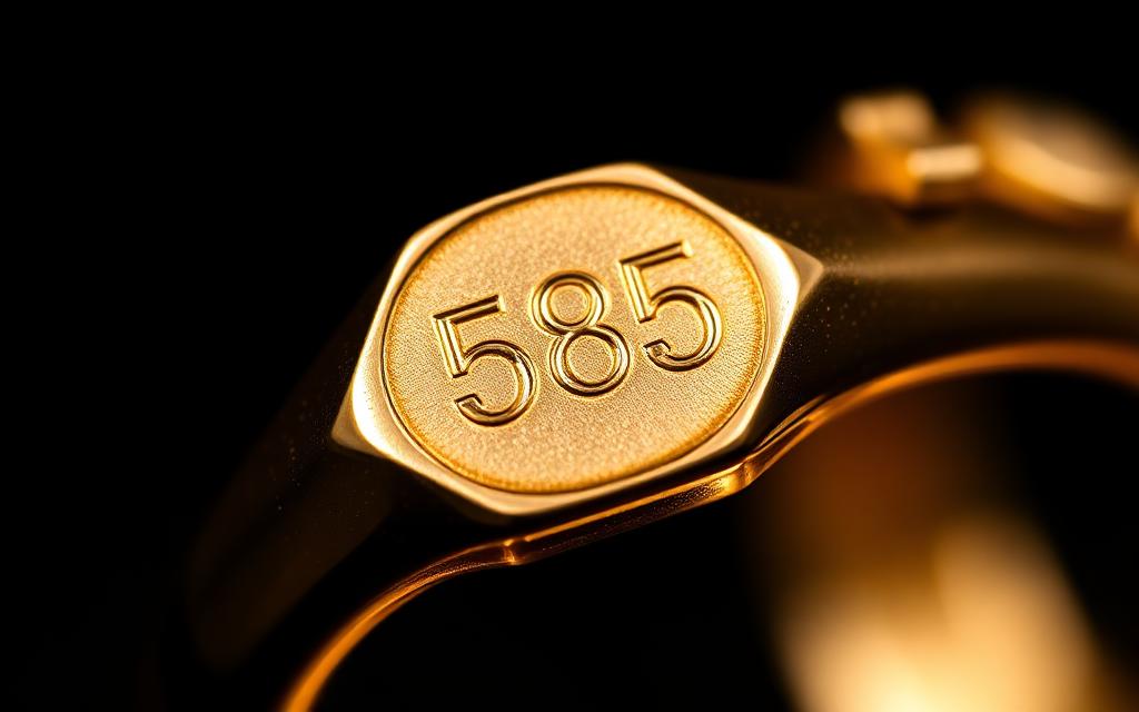 Verschillende keurtekens op gouden sieraden